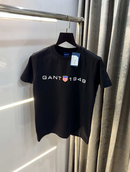 Gant Black Logo Print Premium Classic T-Shirt