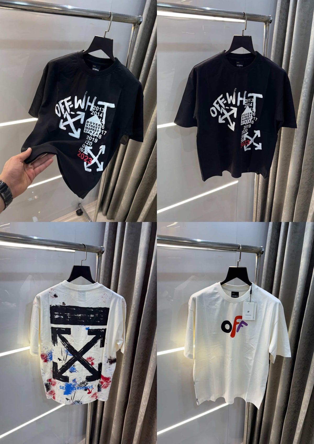 Off  White Black Imported Oversized T-Shirt