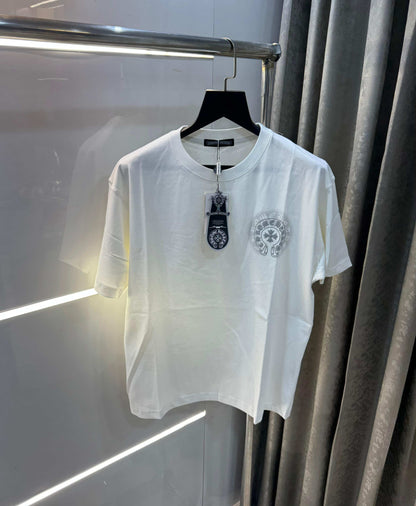 Chrome  Hearts White Printed Imported Oversized T-Shirt