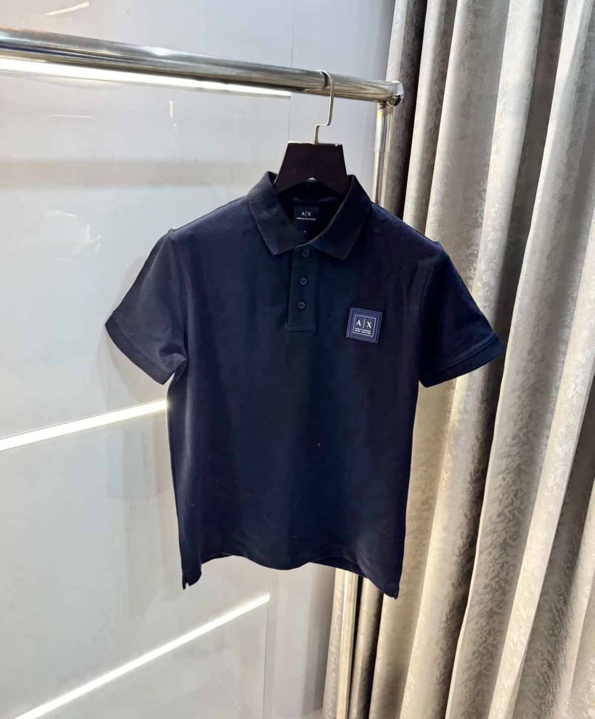 Arman i Exchange Navy Blue Patch Logo Premium Polo T-Shirt