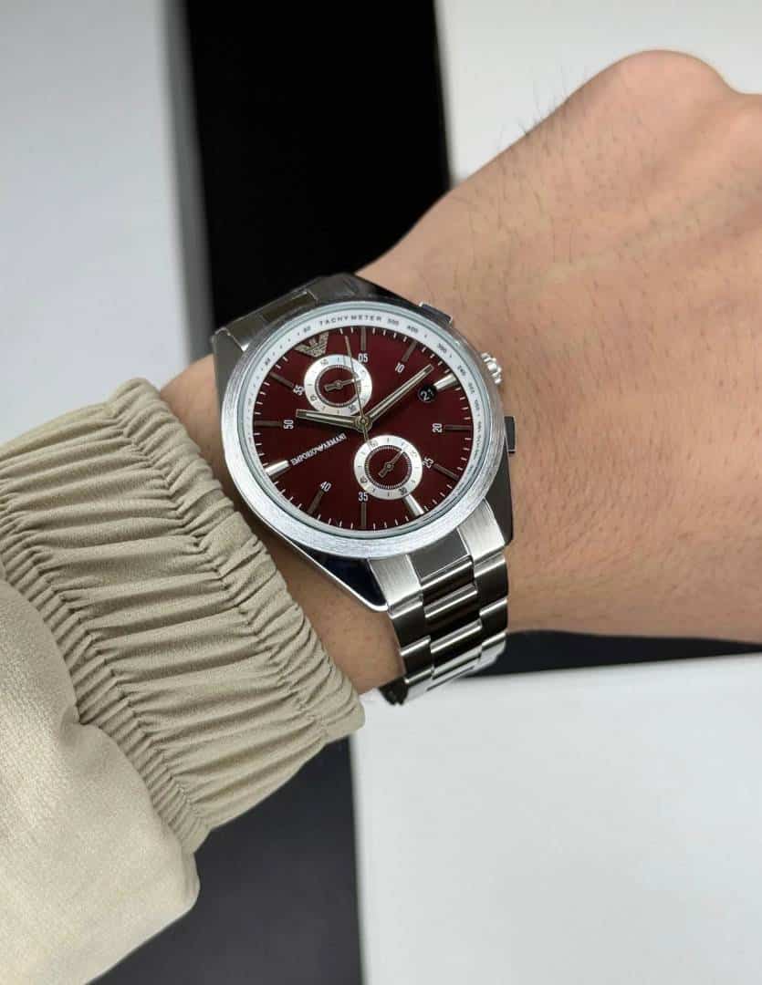 Emporio Armani Chrono red dial