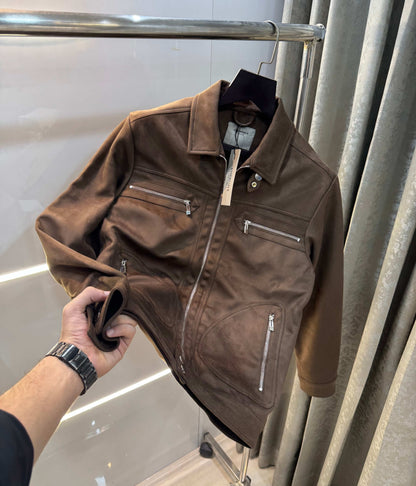 Essentia l feaR. Of God Dark Brown Imported Bomber Jacket