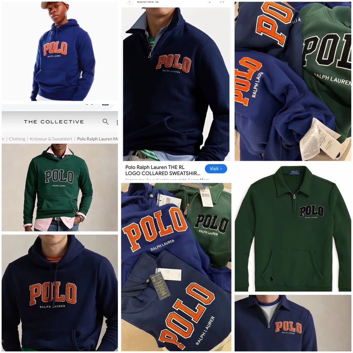 Ralph  Lauren Dark Blue Embroidery Logo Imported Hoodie