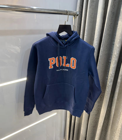 Ralph  Lauren Dark Blue Embroidery Logo Imported Hoodie