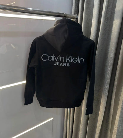 Calv in Klein Black Back Print Imported Premium Hoodie