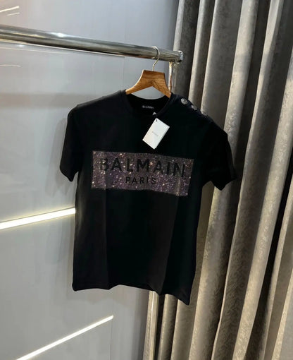 Balmai n Paris Black  Designer  Imported T-Shirt