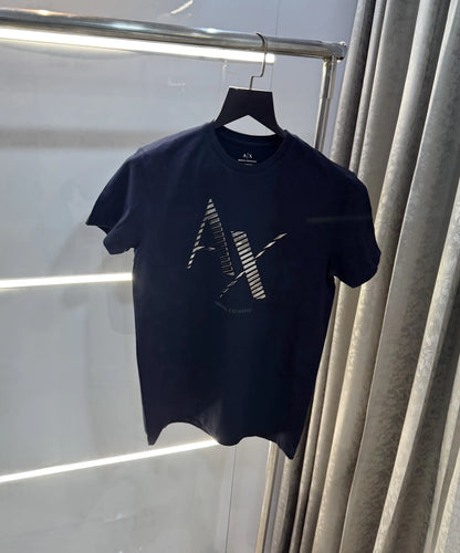 Arman i Exchange Navy Blue Logo Print Premium T-Shirt