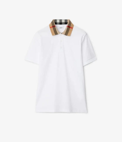 Burberr y White Logo Work Imported Polo T-Shirt