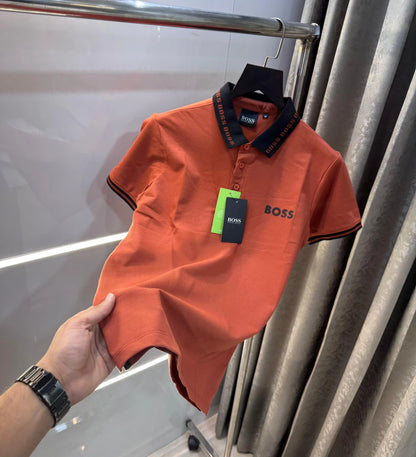 Hugo bos s Rust  Classic Premium Polo T-Shirt
