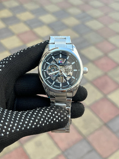 Tommy Hilfiger Automatic Silver Black