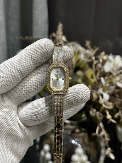 Swarovsk i Dextera Gold White Premium Watch