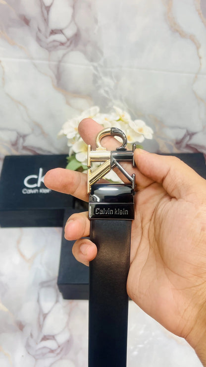CK CALVI_N KLEIN PREMIUM QUALITY IMPORTED REVERSIBLE BELT WITH OG BOX CK-113