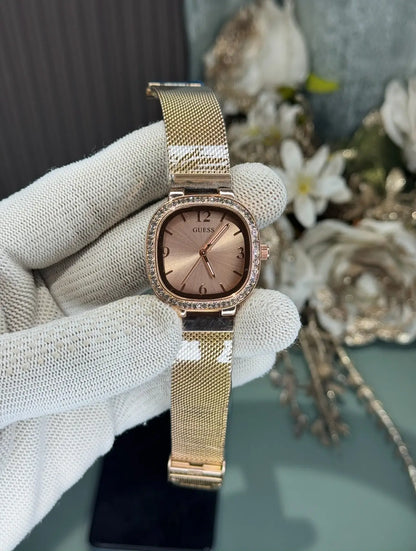 Gues s Rose Gold Analog Premium Ladies Watch