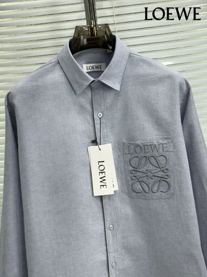 loewe Sky Blue Embroidry Logo Premium Shirt