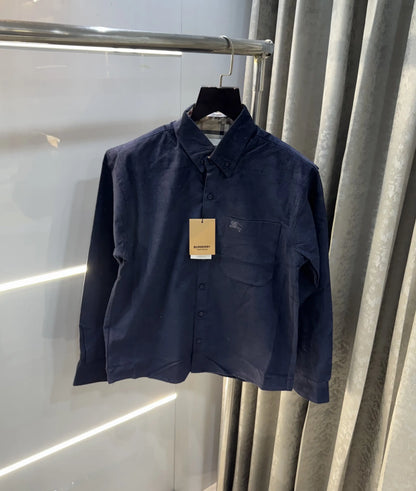 Burberr y Navy Blue Classic Premium Cord Shirt