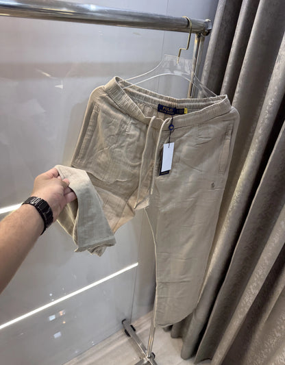 Ralph Lauren Beige Premium Linen Trouser