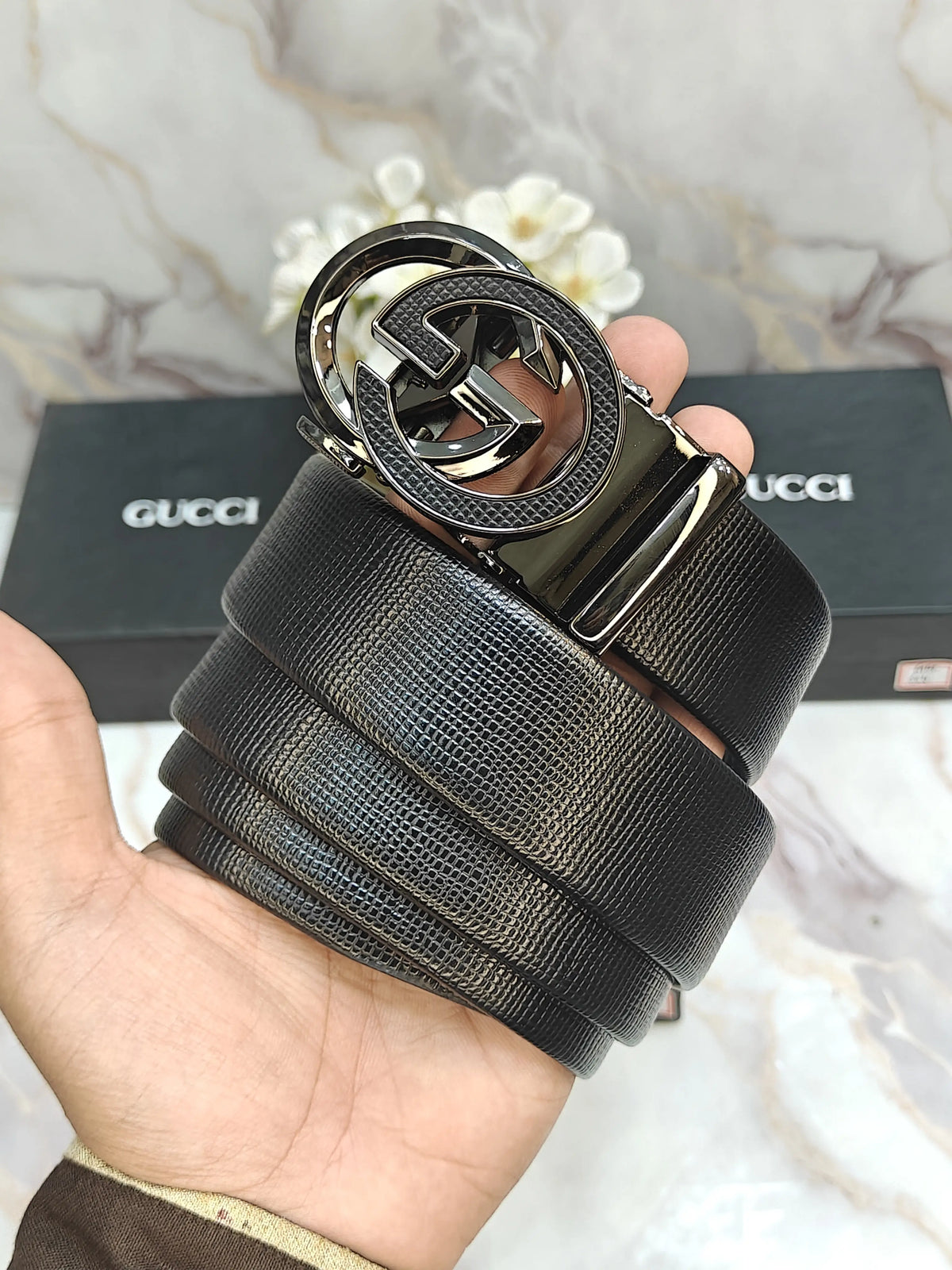 GG GUCCI PREMIUM QUALITY AUTOLOCK BELT WITH OG BOX GG-223