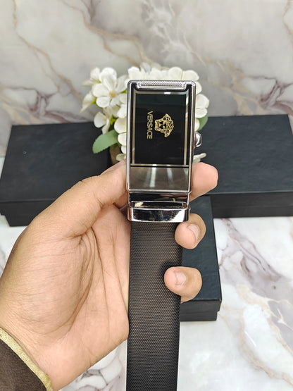 VERSACE IMP PREMIUM QUALITY AUTOLOCK REVERSIBLE BELT WITH OG BOX