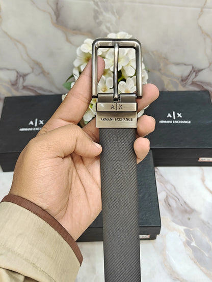 AX ARMANI EXCHANGE PREMIUM QUALITY REVERSEABLE BELT WITH OG BOX