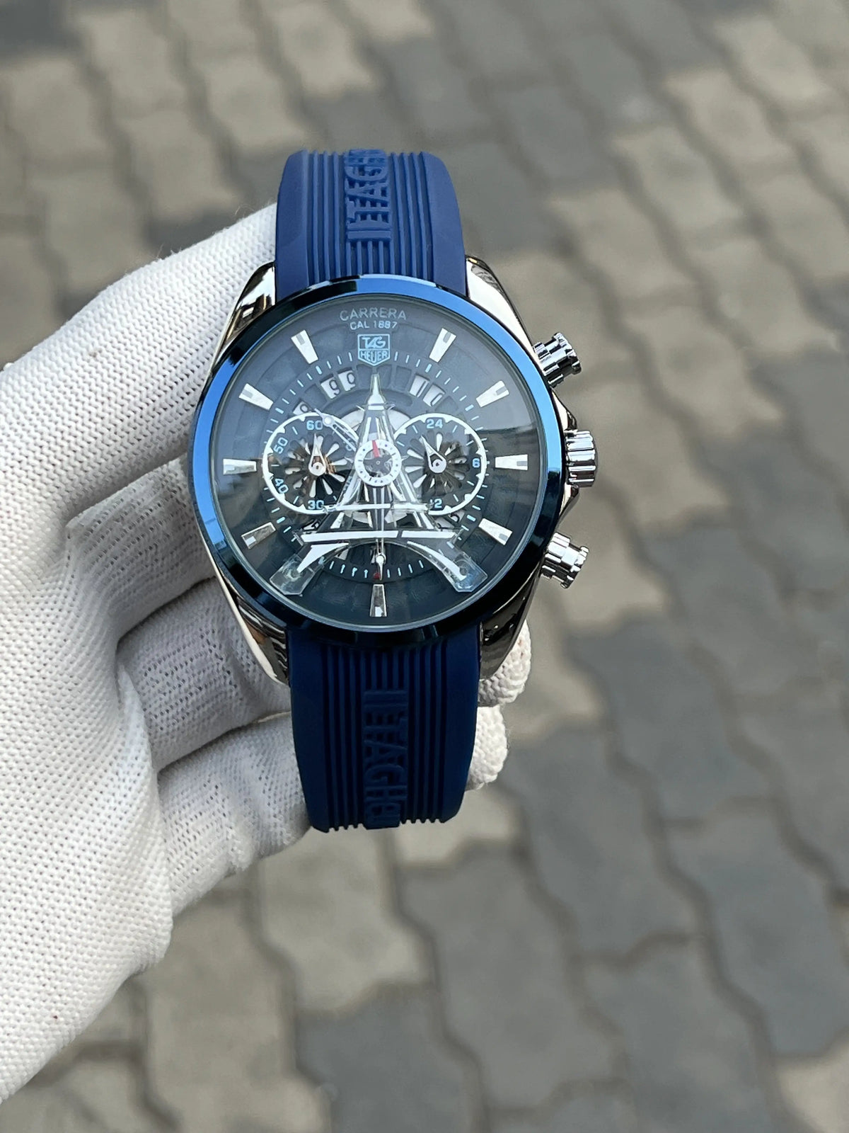 Tag Heuer Eiffel Tower Silicon Blue