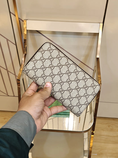 GG GUCCI PREMIUM QUALITY IMP LONG WALLET OVERALL MONOGRAM PRINT WITH OG BOX
