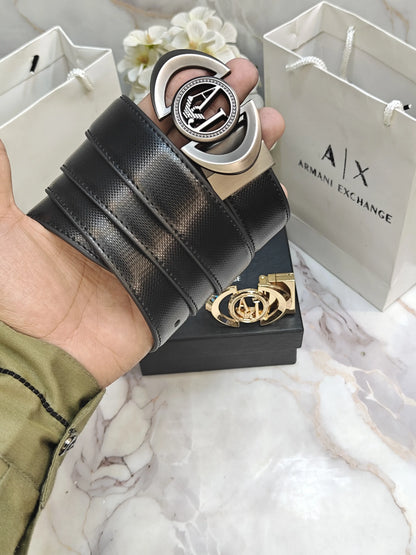 AX ARMANI EXCHANGE PREMIUM QUALITY REVERSEABLE BELT COMBO WITH OG BOX & CARRY BAG