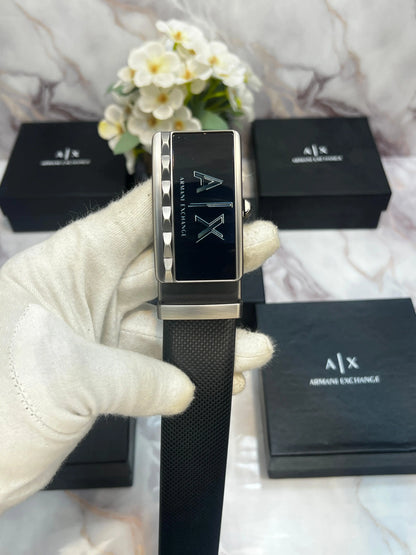 ARMANI EXCHANGE PREMIUM QUALITY AUTOLOCK REVESABLE BELT WITH OG BOX