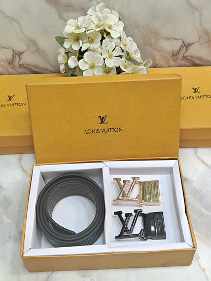 LV LOUIS VUITTON PREMIUM QUALITY REVERSEABLE BELT COMBO WITH OG BOX