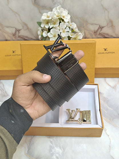 LV LOUIS VUITTON PREMIUM QUALITY REVERSEABLE BELT COMBO WITH OG BOX
