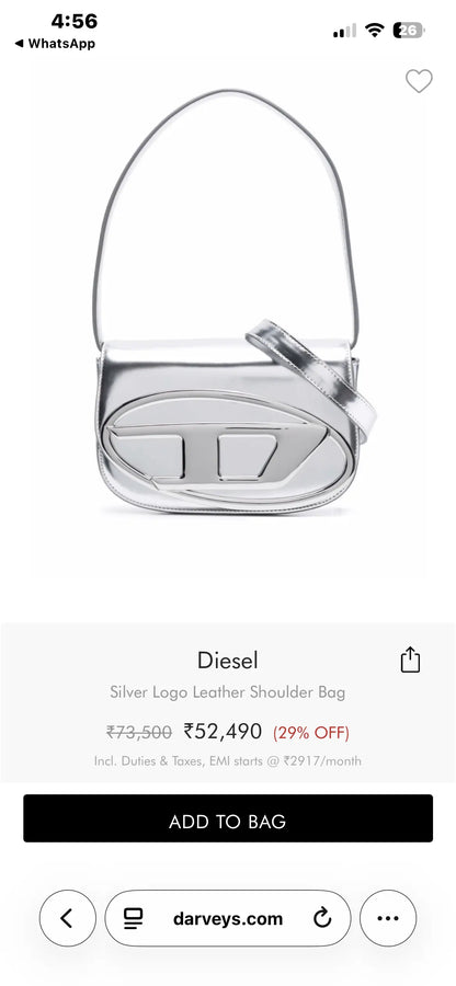 DIESEL_ 1DR_SHOULDER BAG WITH OG BOX AND DUST BAG