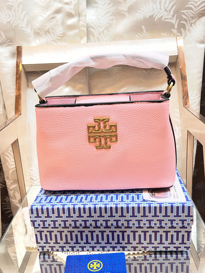 TORY BURCH BRITTEN MICRO SATCHEL PREMIUM HANDBAG WITH OG BOX AND ACCESSORIES