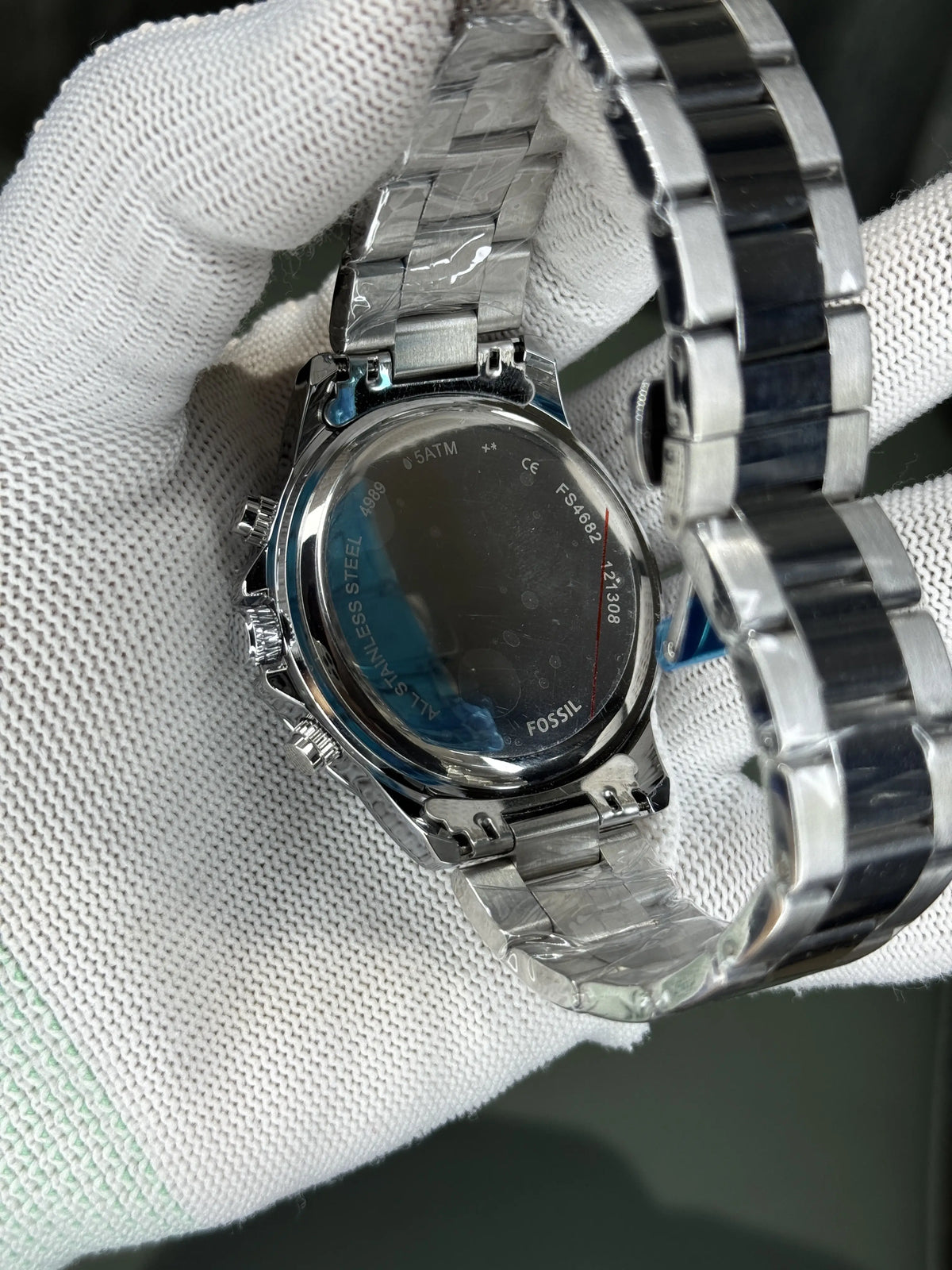 Fossil Bannon Silver Black Chronograph Watch