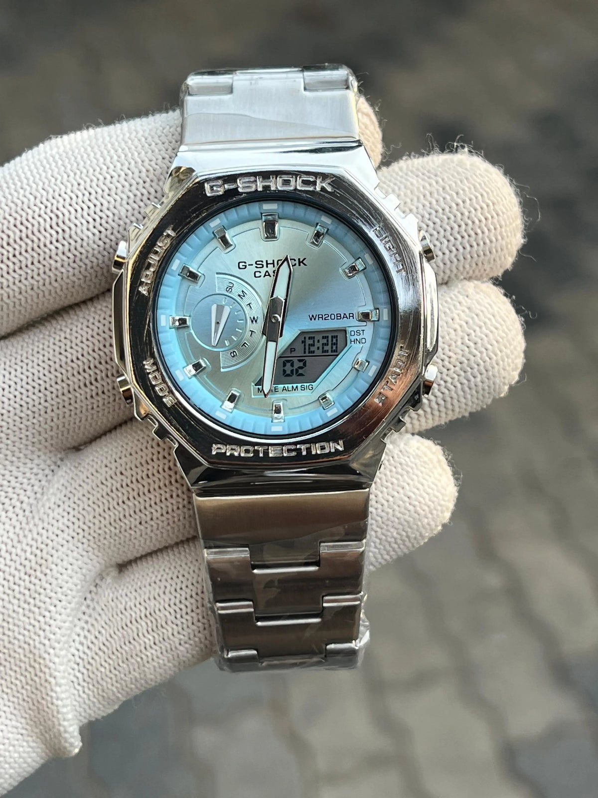 Casio G Shock Gm 2100 Tiffany Blue Chain
