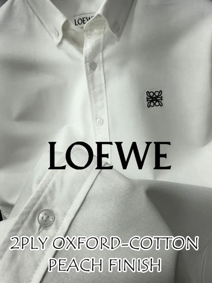 Loewe Dark Olive Embroidery Logo Shirt With Premium Box Packing