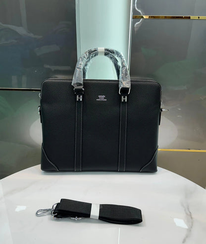 Herme s Black Luxury Premium Imported Laptop Bag