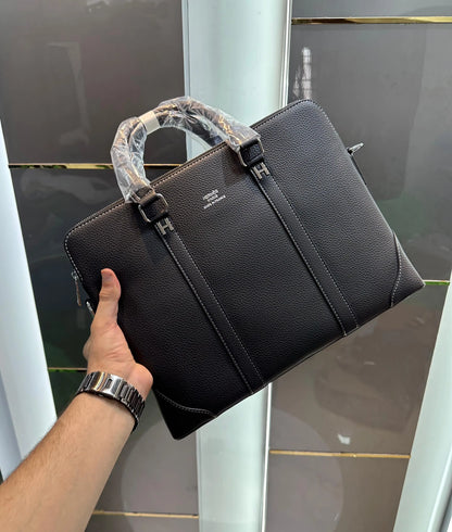 Herme s Black Luxury Premium Imported Laptop Bag