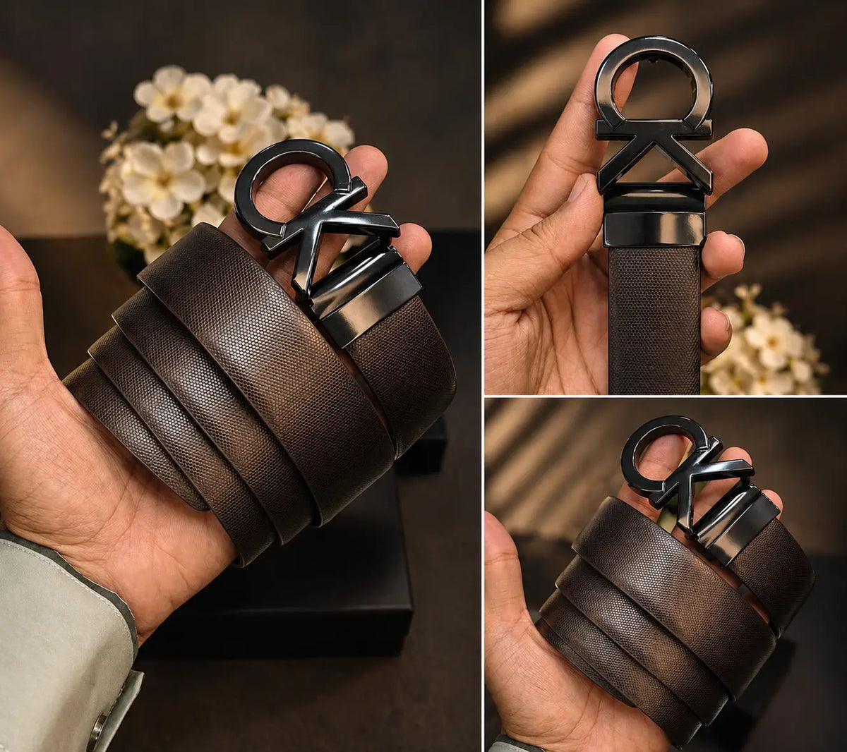 CK CALVIN KLEIN PREMIUM QUALITY REVERSEABLE BELT WITH OG BOX
