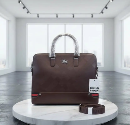 Burberr y Brown Luxury Premium Imported Laptop Bag