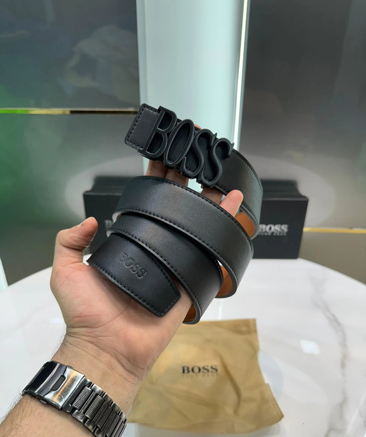Hugo Bos s Black 003 Premium Imported Belt
