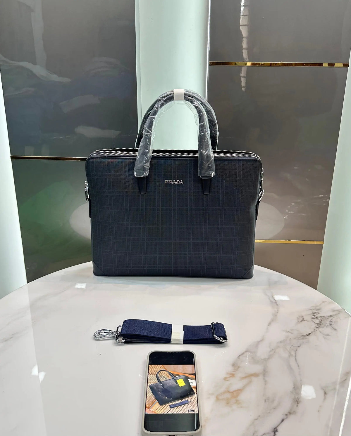 Prad a Blue Luxury Premium Imported Laptop Bag
