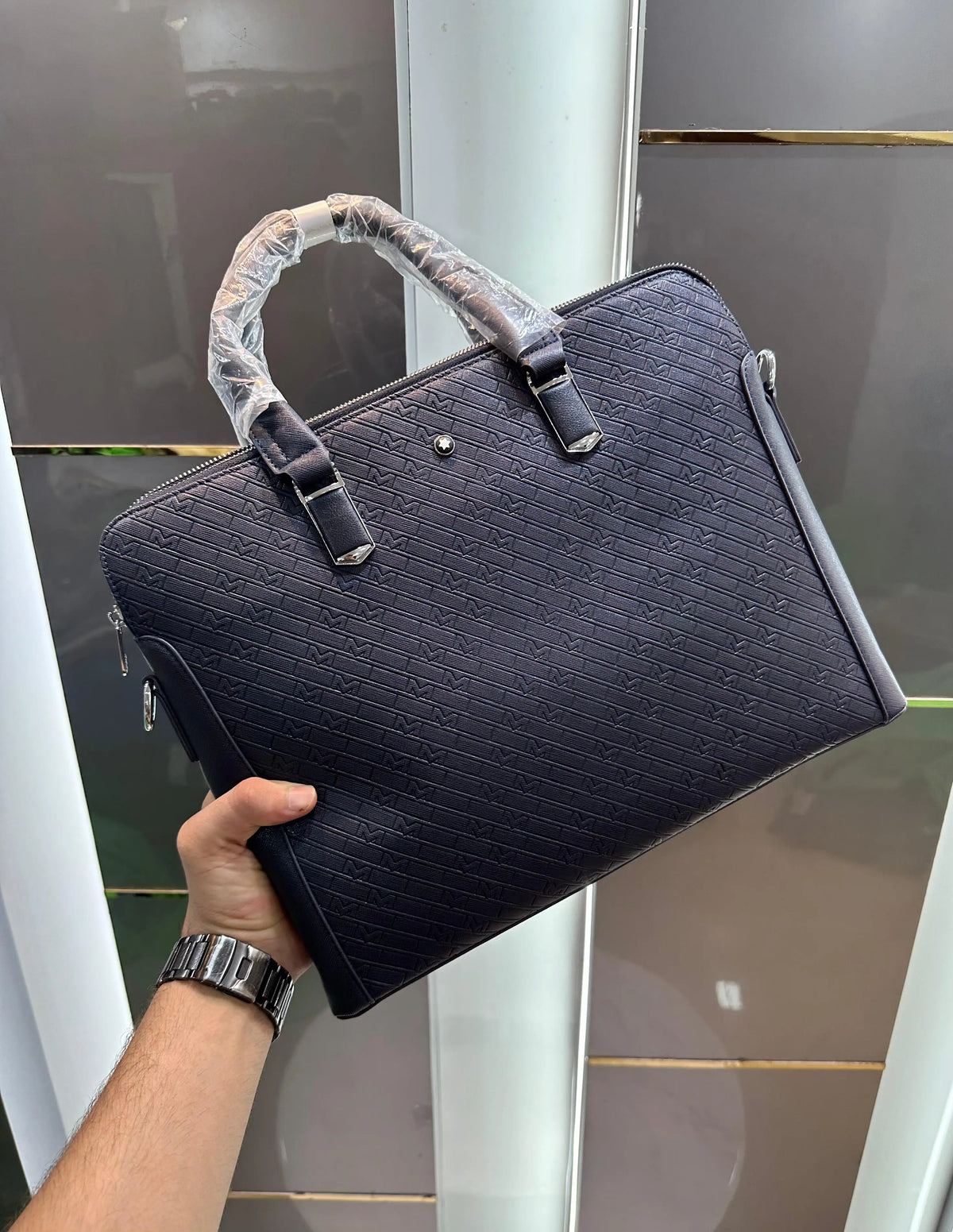 Mont Blan c Blue Luxury Premium Imported Laptop Bag