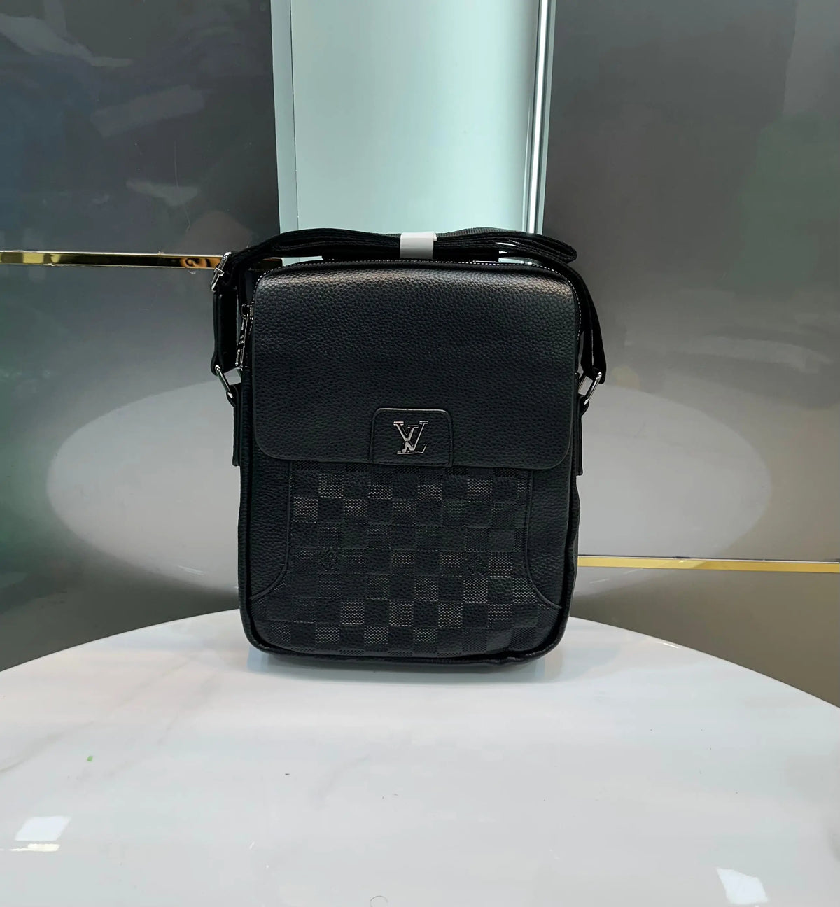 L V Black Premium Imported Cross Body Bag