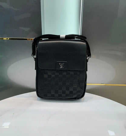 L V Black Premium Imported Cross Body Bag