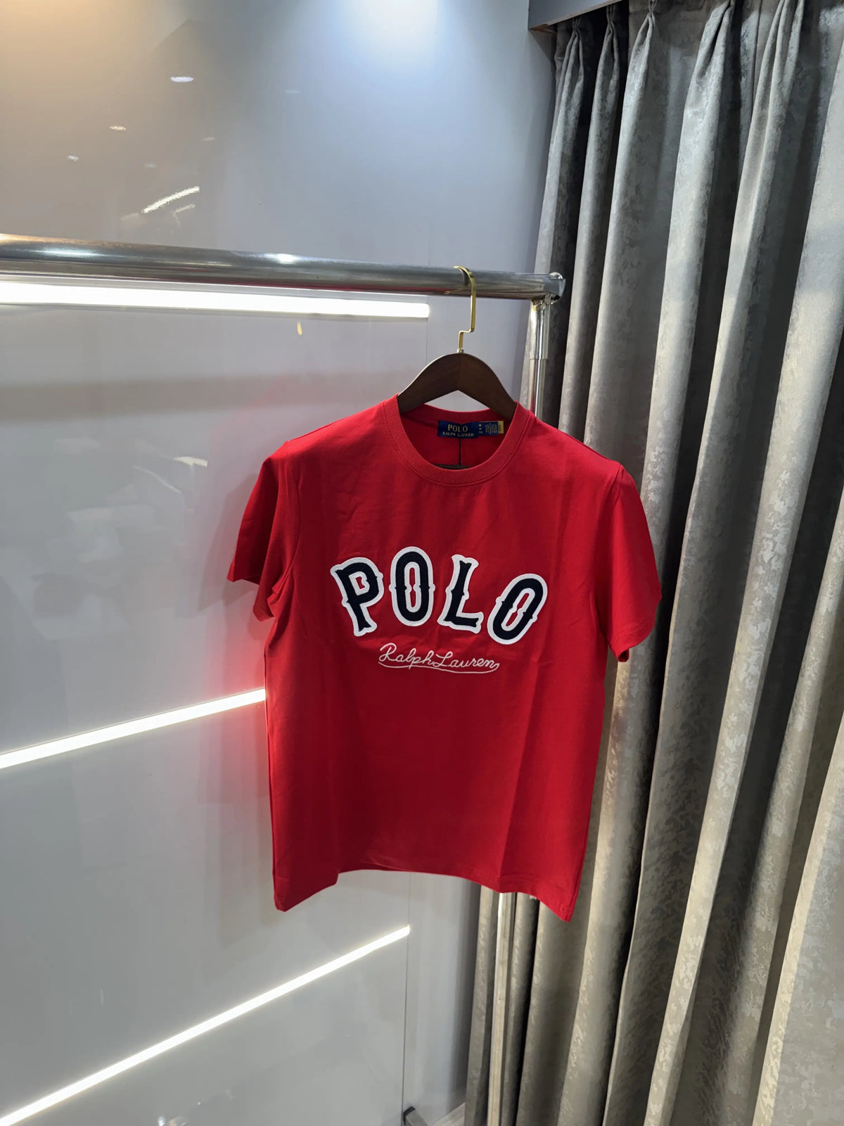 Ralph  Lauren Red Logo Work Premium T-Shirt