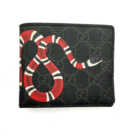 Gucc i Snake D Grey 002 Monogram Premium Wallet