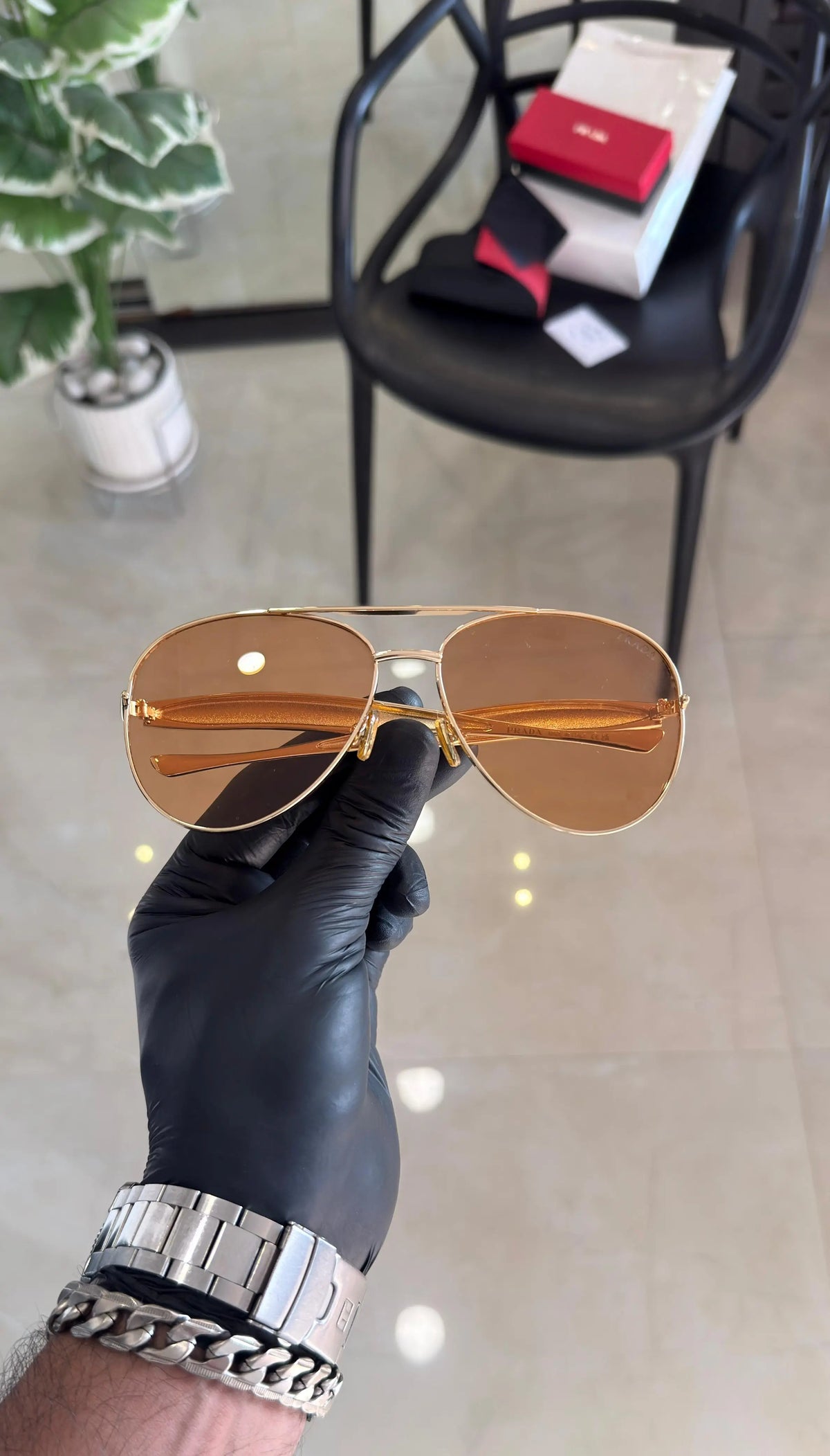 Prada 122 Gold Orange