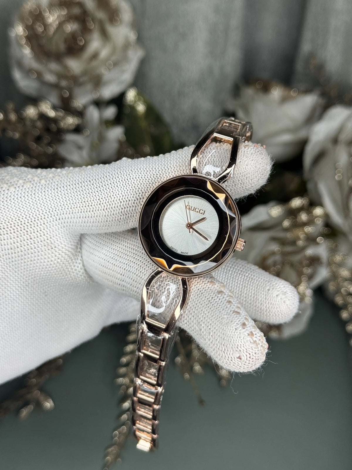 Gucci Copper White Premium Ladies Watch