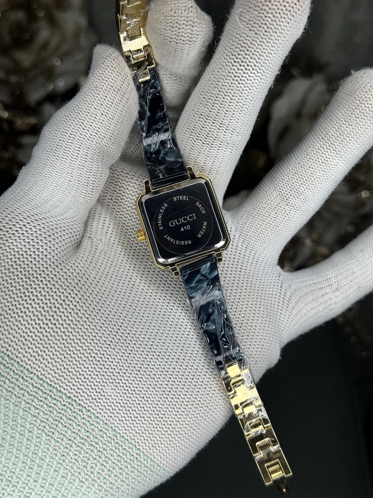 Gucci Gold Teal Blue Premium Ladies Watch