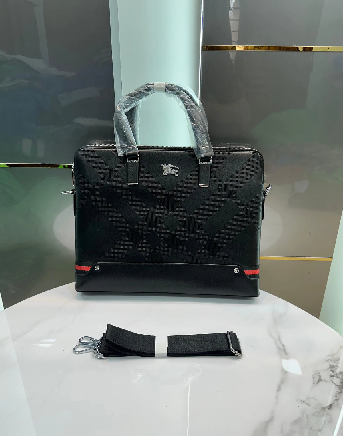 Burberry Black  Luxury Premium Imported Laptop Bag