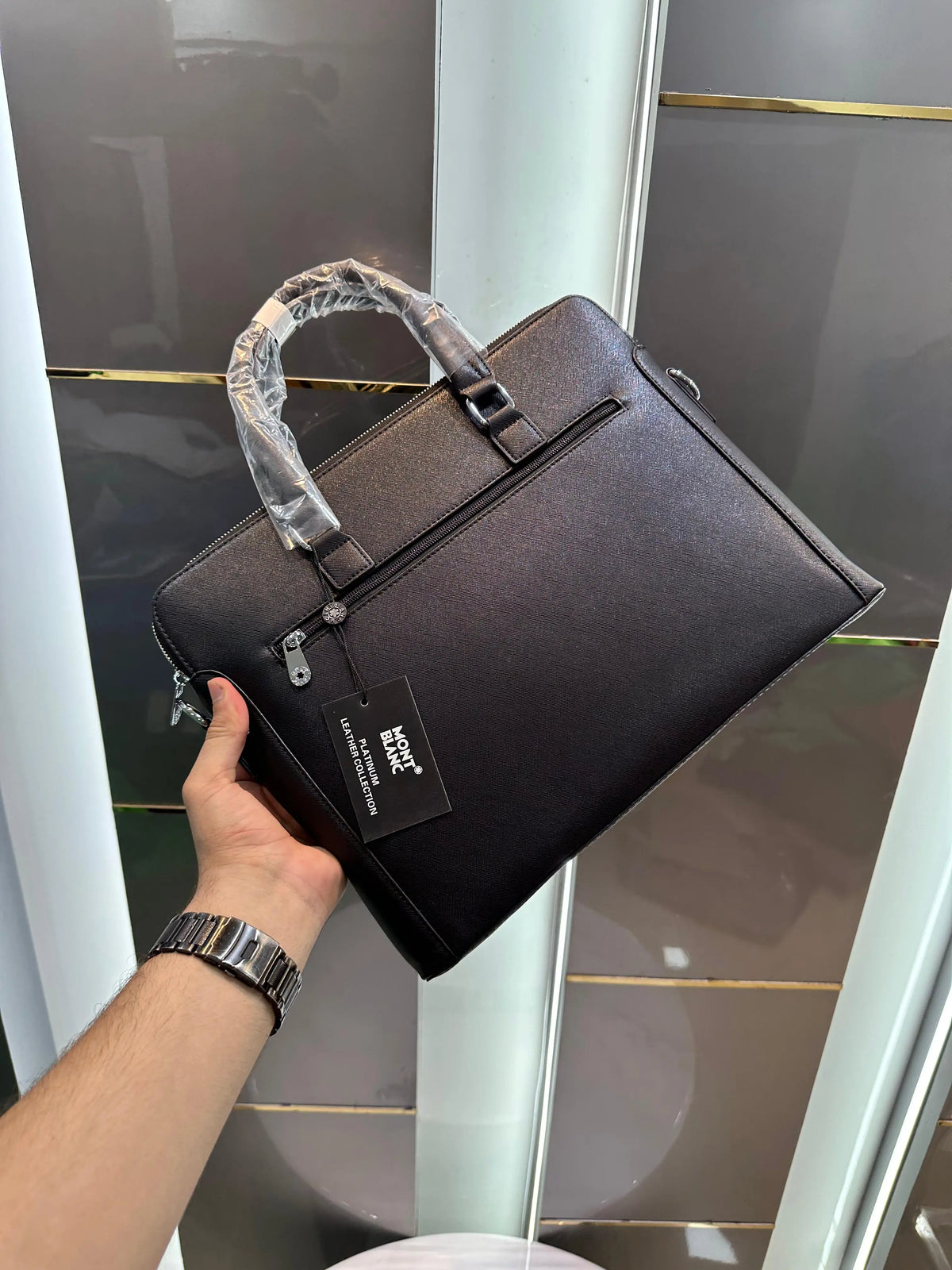 Mont Blan c Black Monogram 004 Luxury Premium Imported Laptop Bag